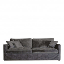 Canapé ANGIE velours gris foncé