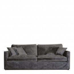 Canapé ANGIE velours gris foncé