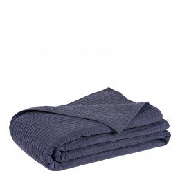 Dessus de lit GABY bleu nuit - 260 x 240 cm