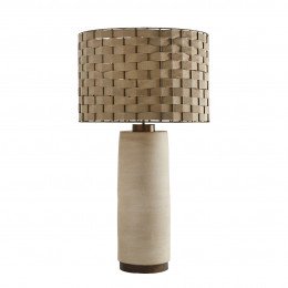 Lampe MAEL beige et son abat-jour