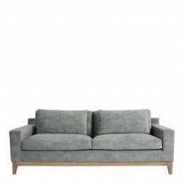 Canapé LEONORE velours gris clair
