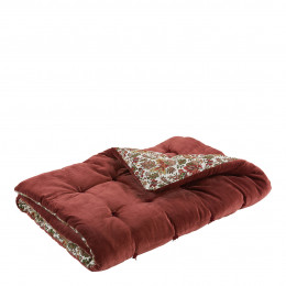 Futon ELODIE velours tommette et imprimé