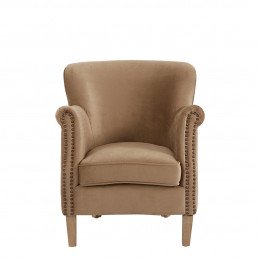 Fauteuil CLAUDE velours cannelle